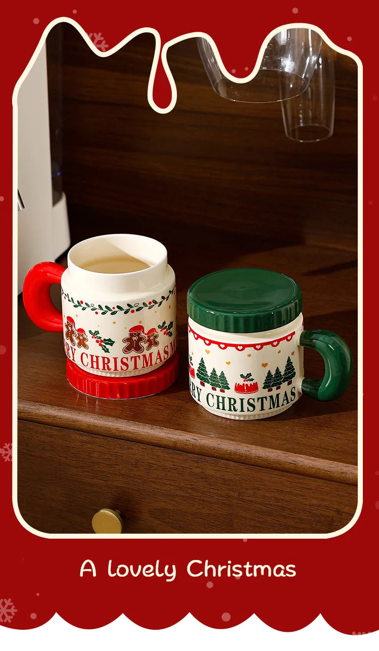 Nordic Style Christmas Ceramic Cup