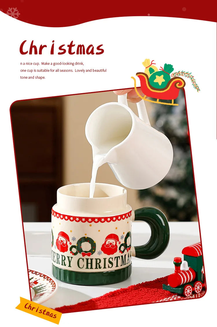 Nordic Style Christmas Ceramic Cup