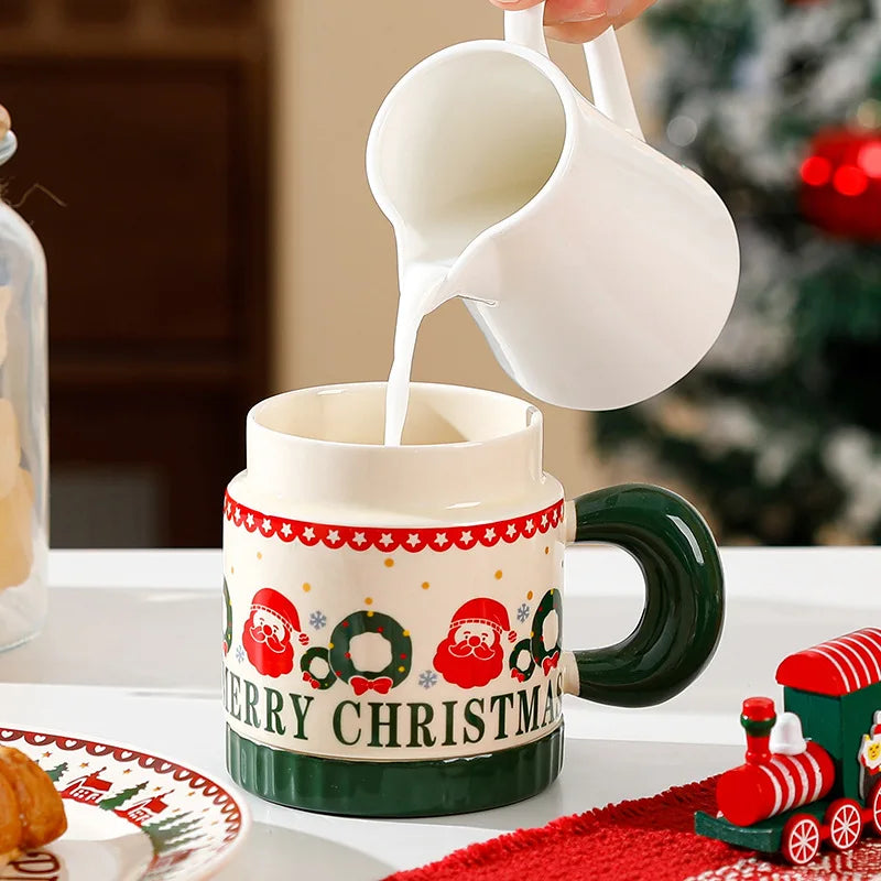 Nordic Style Christmas Ceramic Cup