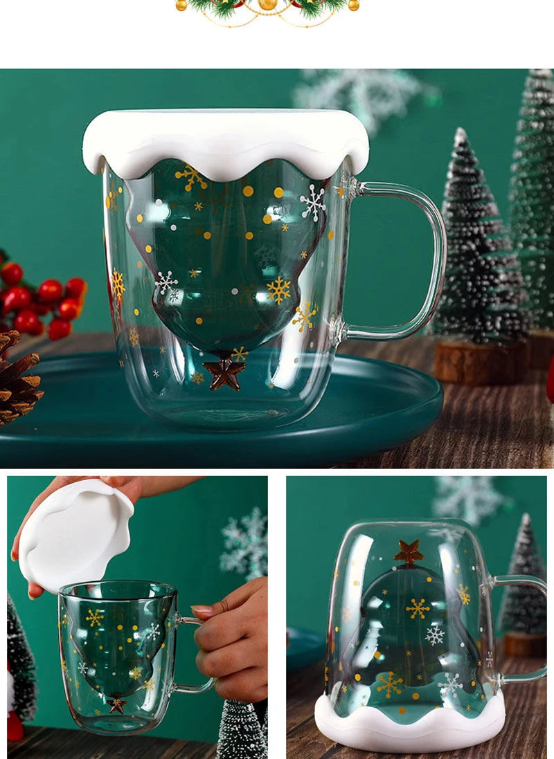 Christmas Tree Glass Mugs