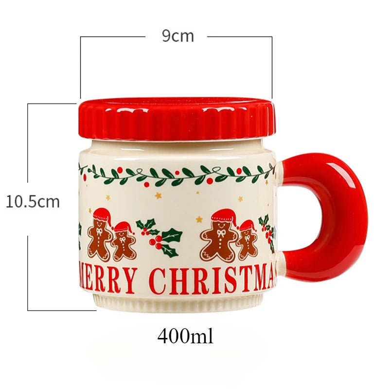 Nordic Style Christmas Ceramic Cup