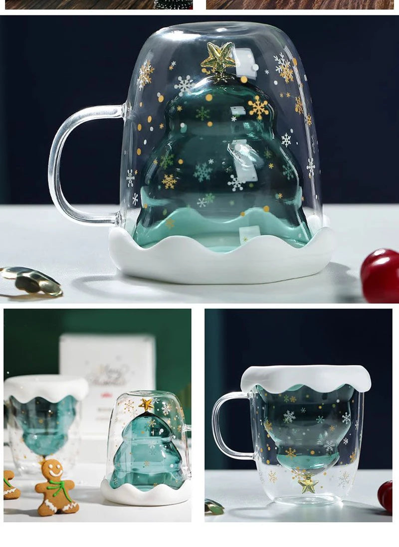 Christmas Tree Glass Mugs