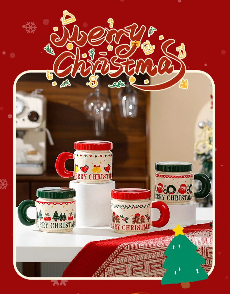 Nordic Style Christmas Ceramic Cup