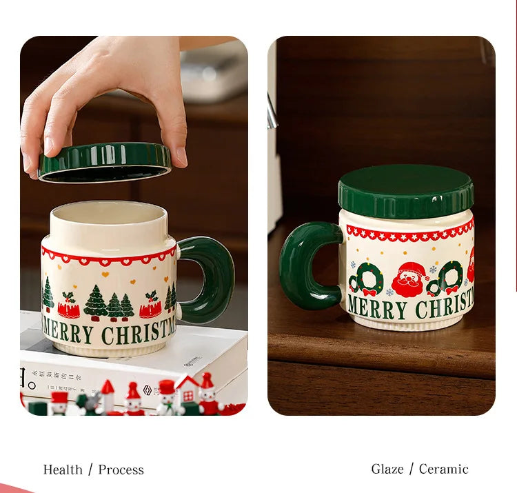 Nordic Style Christmas Ceramic Cup