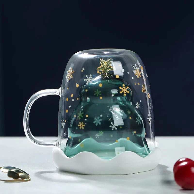 Christmas Tree Glass Mugs